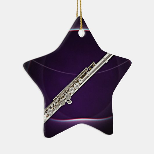 Flute of Flutist Musician Star Ornament (Rechts)