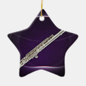 Flute of Flutist Musician Star Ornament (Voorkant)