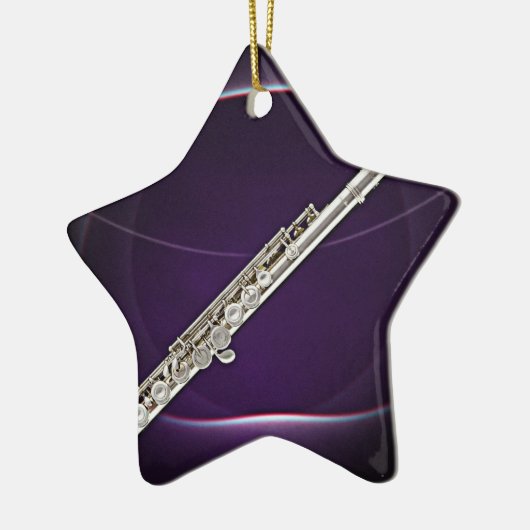 Flute of Flutist Musician Star Ornament (Links)