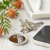 Flute of Flutist Sleutelhanger (Zijkant)