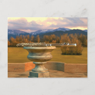 Flute on Marble Vase 2b Briefkaart