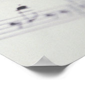 Flute on Sheet Music Poster (Hoek)