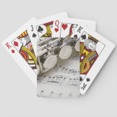 Flute on Sheet Music Speelkaarten (Achterkant)