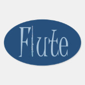 Flute Ovale Sticker (Voorkant)