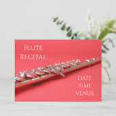 Flute overweging elegant concertprestaties kaart (Staand voorkant)