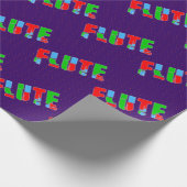 Flute Patchwork-tekst Cadeaupapier (Hoek)