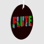 Flute Patchwork-tekst Ornament (voorkant)