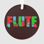 Flute Patchwork-tekst Ornament (achterkant)