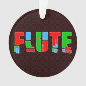 Flute Patchwork-tekst Ornament (voorkant)