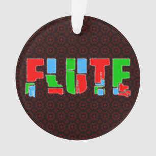Flute Patchwork-tekst Ornament