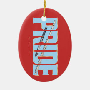 Flute - Piccolo PRIDE Keramisch Ornament