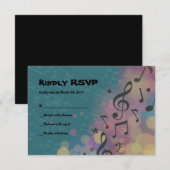 Flute Player Bat Mitzvah Uitnodigingskaart RSVP Kaartje (Voorkant / Achterkant)