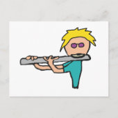 Flute Player Briefkaart (Voorkant)