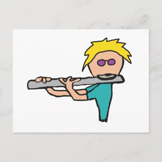 Flute Player Briefkaart (Voorkant)