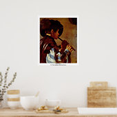 Flute Player by Terbrugghen Hendrick Jansz. Poster (Keuken)