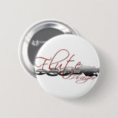 Flute Player Dragon Ronde Button 5,7 Cm (Voorkant /achterkant)