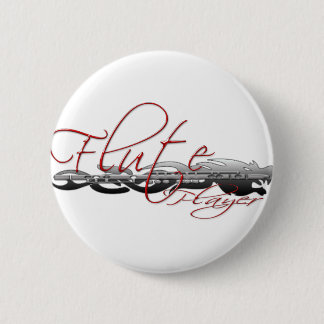 Flute Player Dragon Ronde Button 5,7 Cm