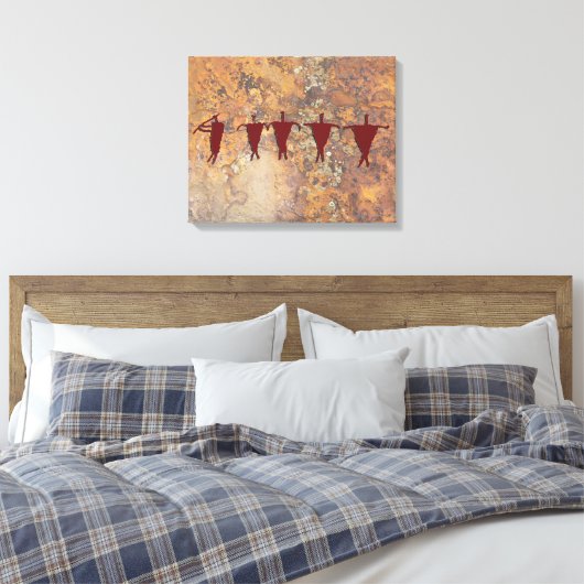 Flute Player en Caravan Canvas Afdruk (Insitu (Slaapkamer))