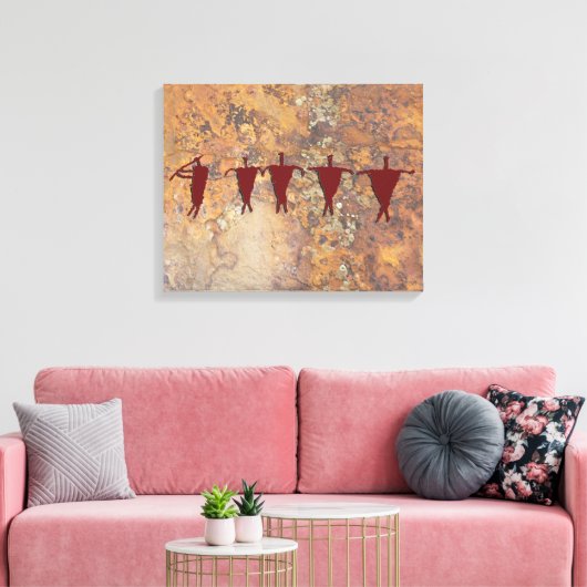 Flute Player en Caravan Canvas Afdruk (Insitu (Woonkamer))