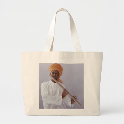 Flute Player Grote Tote Bag (Voorkant)