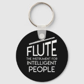 Flute Player Instrument Intelligent People Sleutelhanger (Voorkant)