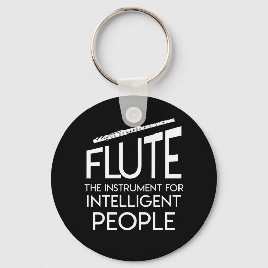 Flute Player Instrument Intelligent People Sleutelhanger (Voorkant)