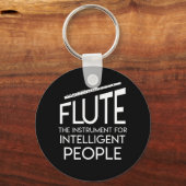 Flute Player Instrument Intelligent People Sleutelhanger (Voorkant)