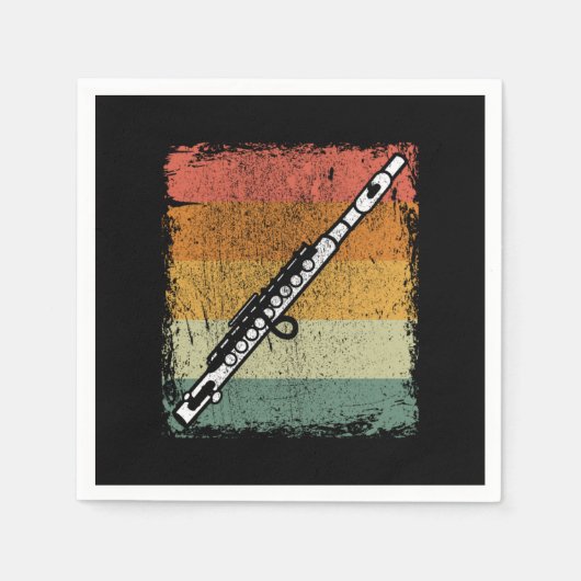  Flute Player Music Flute Gift Idee Servet (Voorkant)