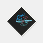 Flute Player neemt nota van Geweldige muzikant-win Servet (Hoek)