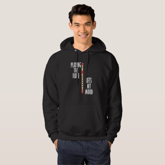 Flute Player Orchestra Musician Flutist Classical  Hoodie (Voorkant volledig)