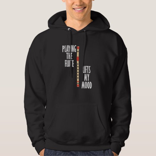 Flute Player Orchestra Musician Flutist Classical  Hoodie (Voorkant)