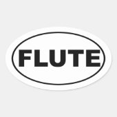 Flute Player Ovale Sticker (Voorkant)