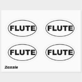 Flute Player Ovale Sticker (Vel)
