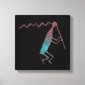 Flute Player Petroglyph Canvas Afdruk (Voorkant)