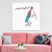 Flute Player Petroglyph Canvas Afdruk (Insitu (Woonkamer))