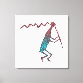 Flute Player Petroglyph Canvas Afdruk (Voorkant)
