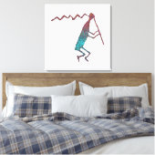 Flute Player Petroglyph Canvas Afdruk (Insitu (Slaapkamer))