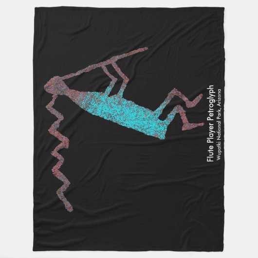 Flute Player Petroglyph Fleece Deken (Voorkant)
