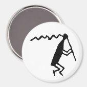 Flute Player Petroglyph Magneet (Voorkant / Achterkant)