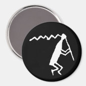 Flute Player Petroglyph Magneet (Voorkant / Achterkant)