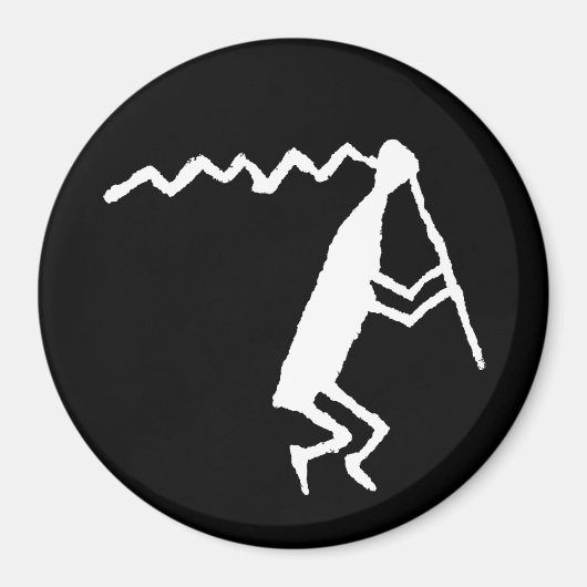 Flute Player Petroglyph Magneet (Voorkant)