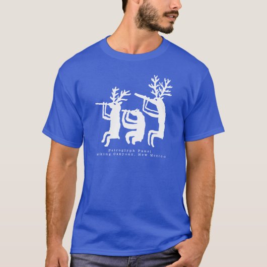 Flute Player Petroglyph T-Shirt (Voorkant)