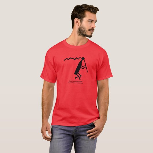 Flute Player Petroglyph T-shirt (Voorkant volledig)