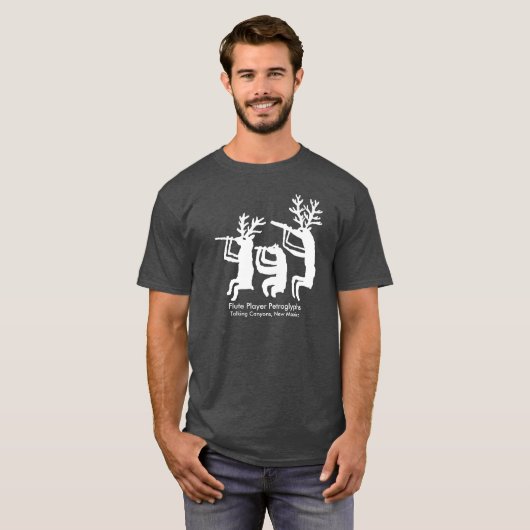 Flute Player Petroglyph T-Shirt (Voorkant volledig)