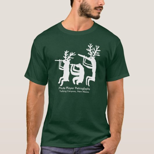Flute Player Petroglyph T-Shirt (Voorkant)