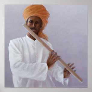 Flute Player Poster