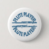 Flute Player Ronde Button 5,7 Cm (Voorkant)