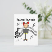 Flute Player T-shirts en cadeaus Briefkaart (Staand voorkant)