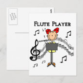 Flute Player T-shirts en cadeaus Briefkaart (Voorkant / Achterkant)