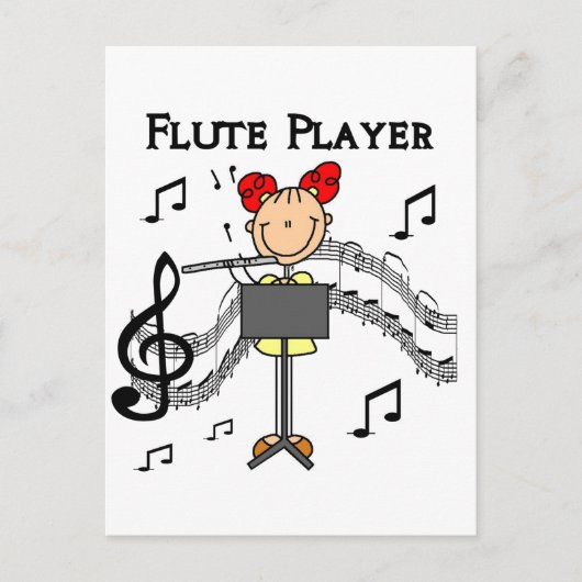 Flute Player T-shirts en cadeaus Briefkaart (Voorkant)
